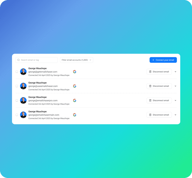 Email Accounts - Emailchaser