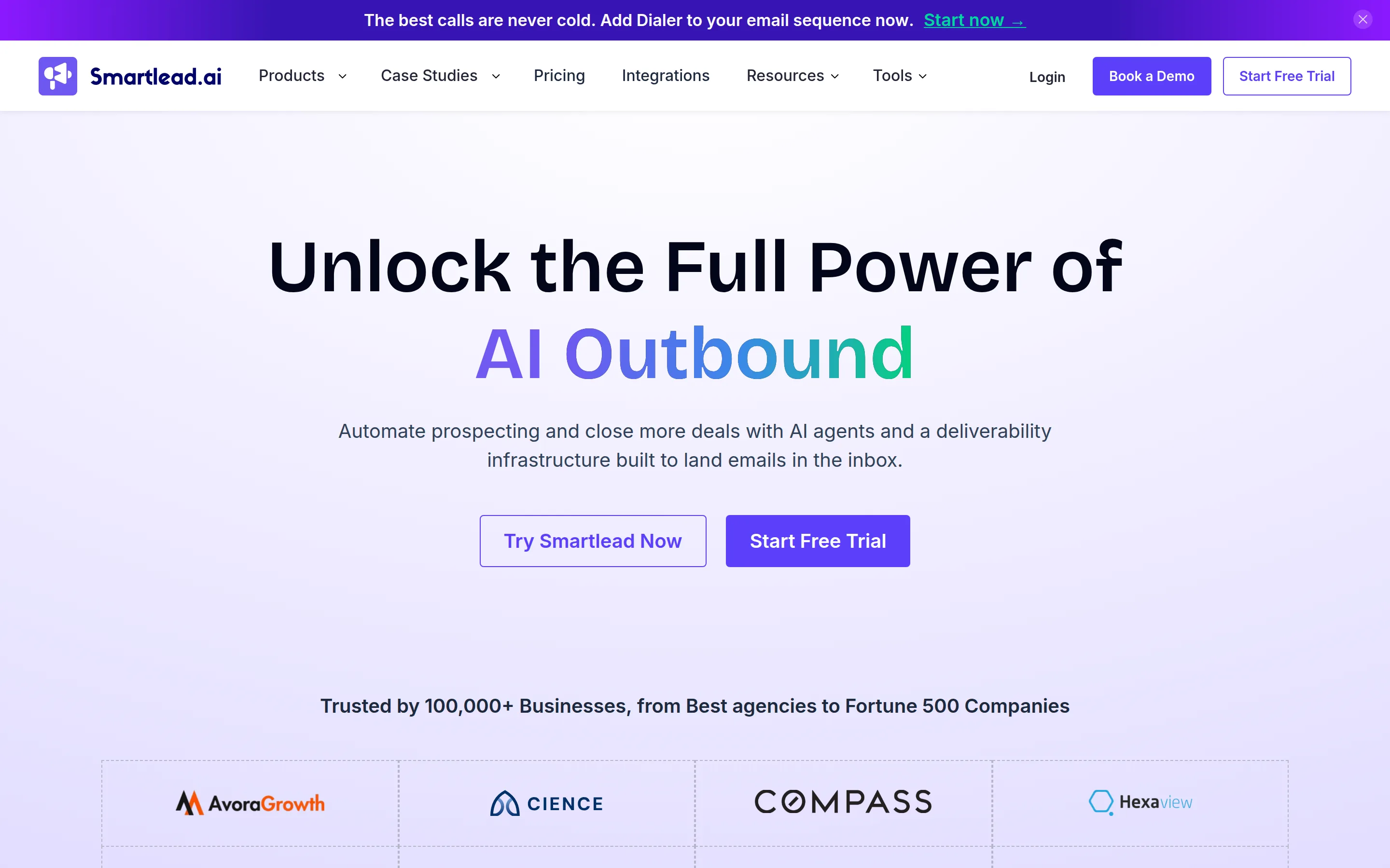 Smartlead homepage