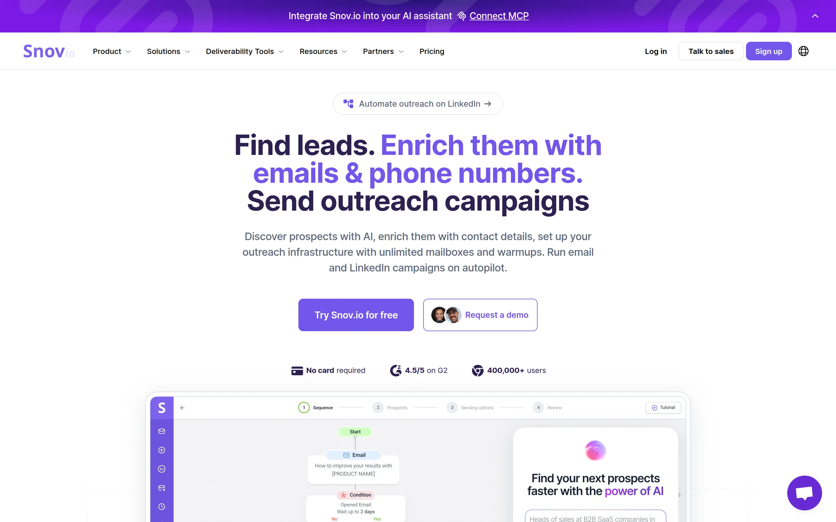 snov.io homepage