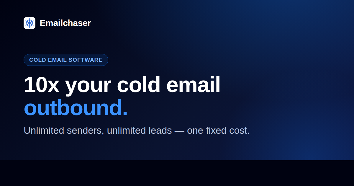 Emailchaser cold email software